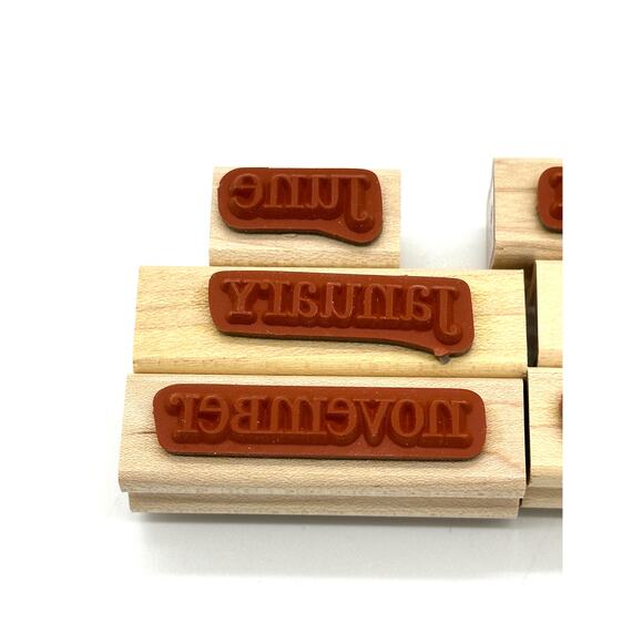 Stampin' Up! Full Calendar Rubber Rubber Stamps Months Double Mounted 114966 - Picture 4 of 11